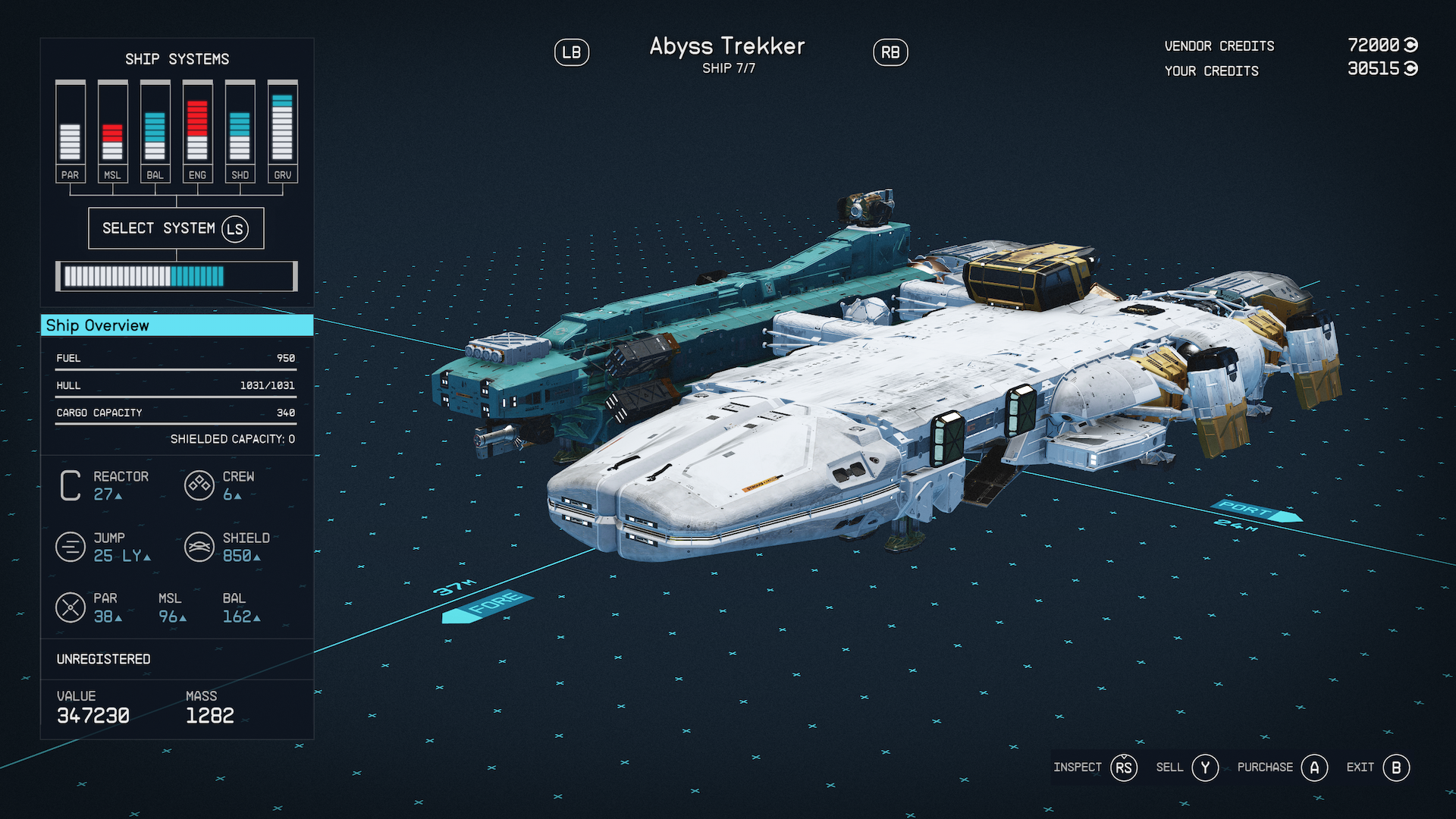 Entre las naves Clase C, Abyss Trekker es una de las mejores de Starfield