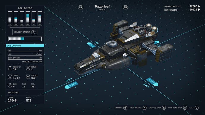 Das Razorleaf ist eines der besten Schiffe in Starfield