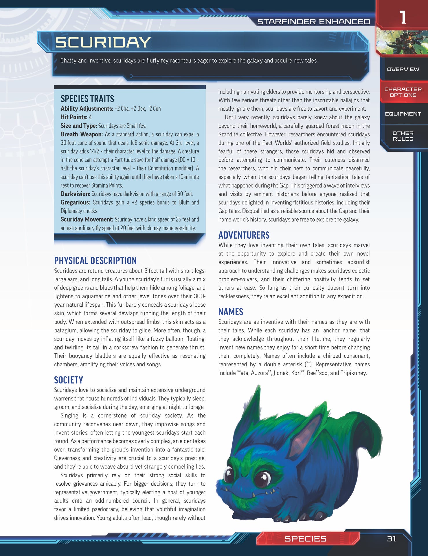 Starfinder Enhanced’s new species will let you play as an ewok-like ...