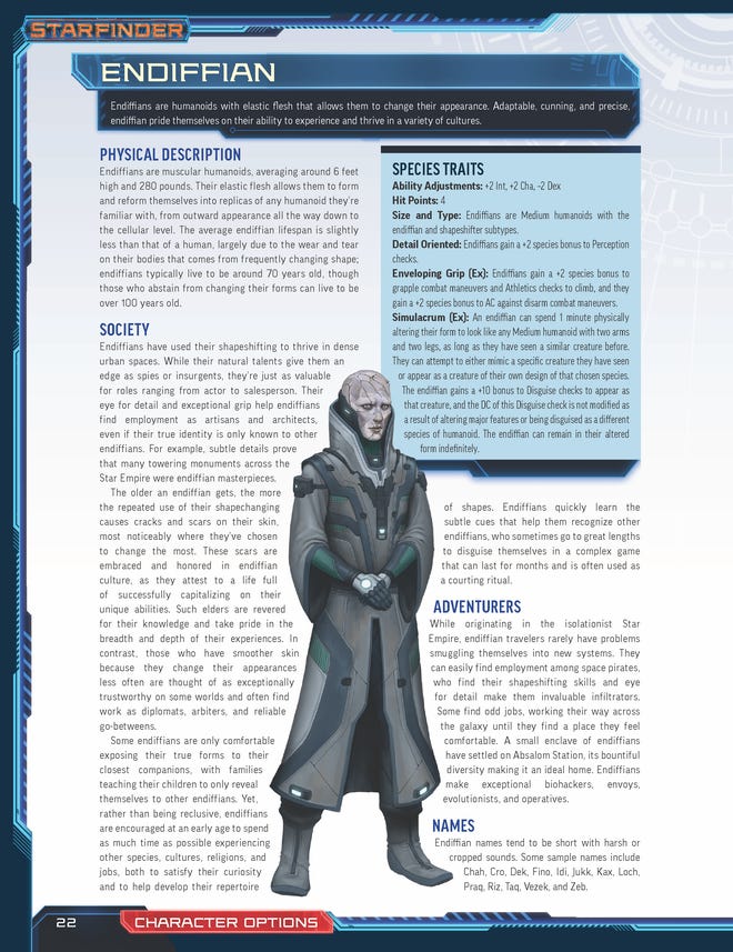 Starfinder Custom Races Starfinder Enhanced’s new species will let you play as an ewok-like ...