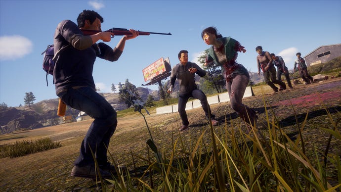 The zombie apocalypse in a State of Decay 2 screenshot.
