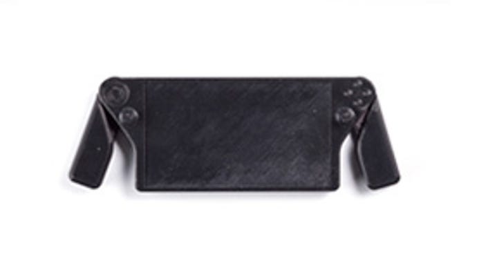 A Steam Deck prototype on a white background.