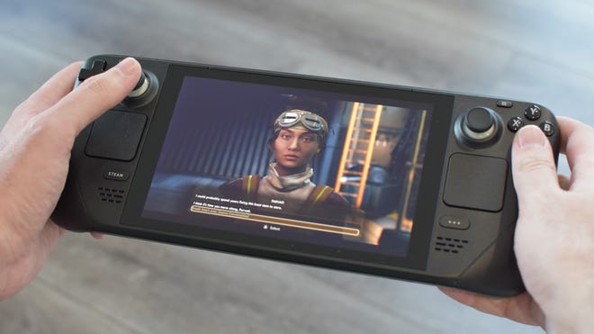 The Outer Worlds running on the Steam Deck.