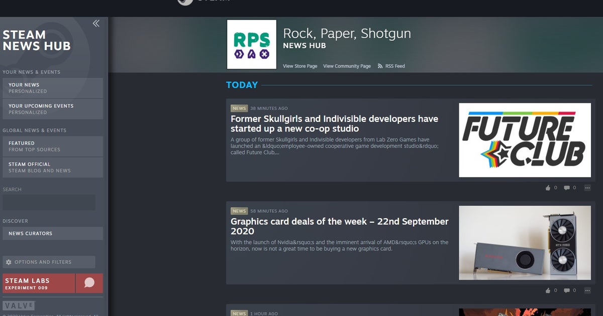 Steam News Hub show you posts from external websites now | Rock Paper ...