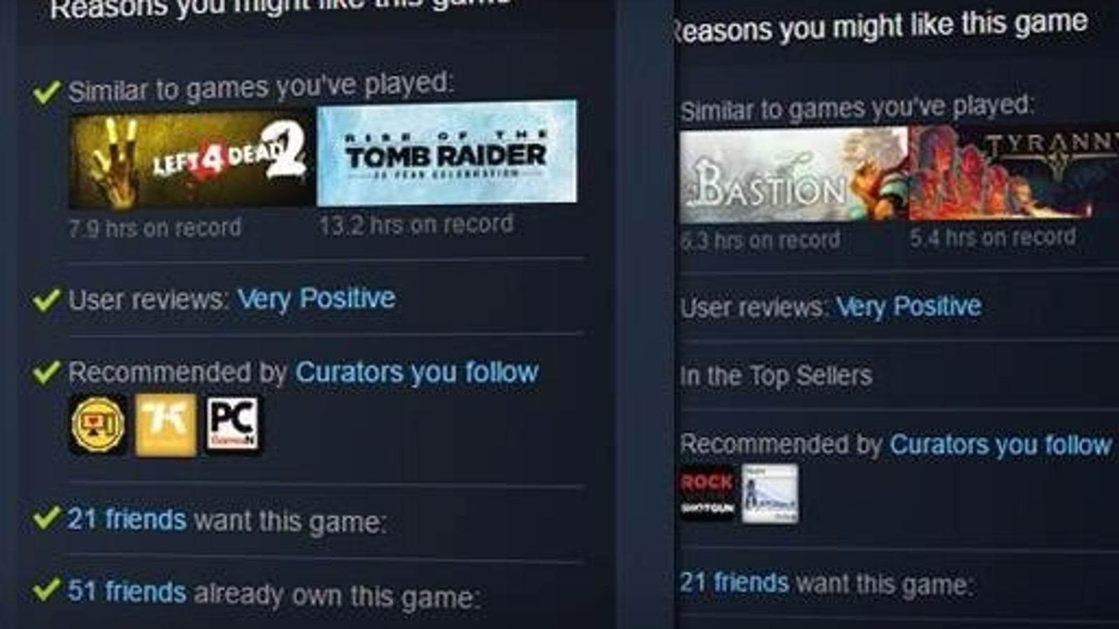 Разум геймс. Steam Now owns. List of recommendations in Steam. You want these games