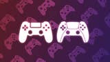 Steam update banner showing two PS controllers against a pinky/purple backdrop with more controllers