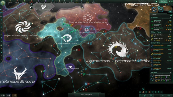 Tela do título de Federações Stellaris