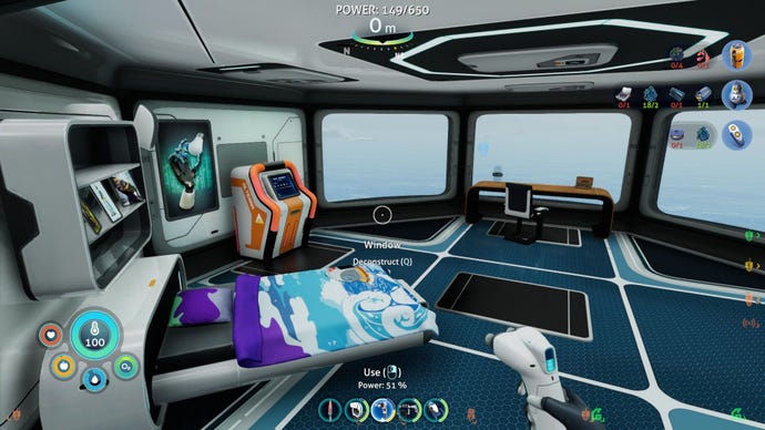 A screenshot of Subnautica: Below Zero showing its various biomes, flora and fauna.