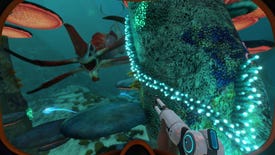 Undersea exploration in a Subnautica screenshot.
