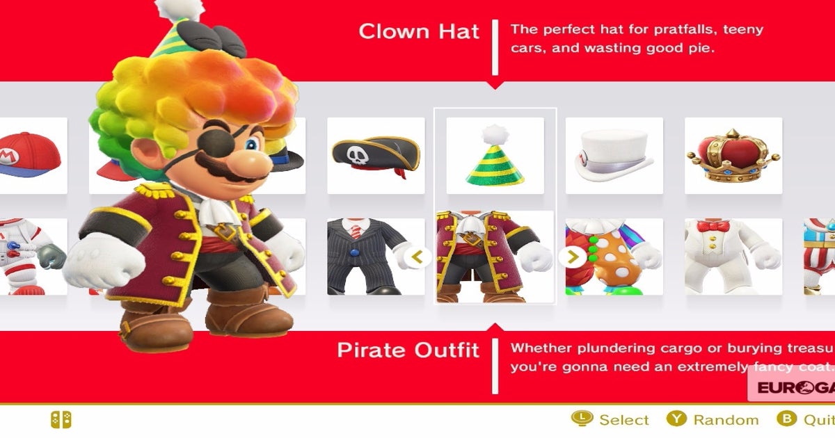 Super Mario Odyssey Outfits list - outfit prices and how to unlock