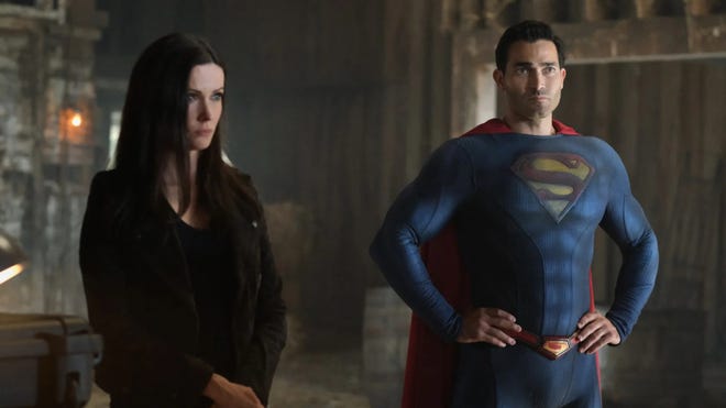 Superman and Lois stand together