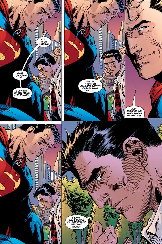 Superman speaks with Father Leone