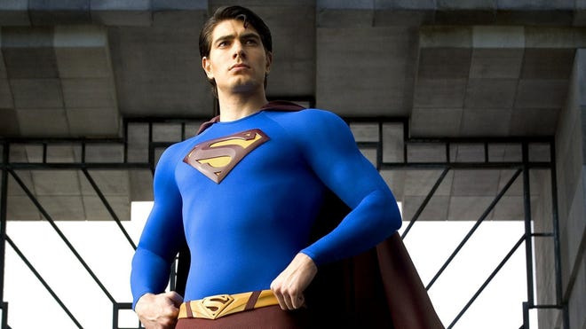 Brandon Routh poses as Superman
