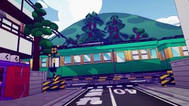 A train crossing in Sushi Ben VR.