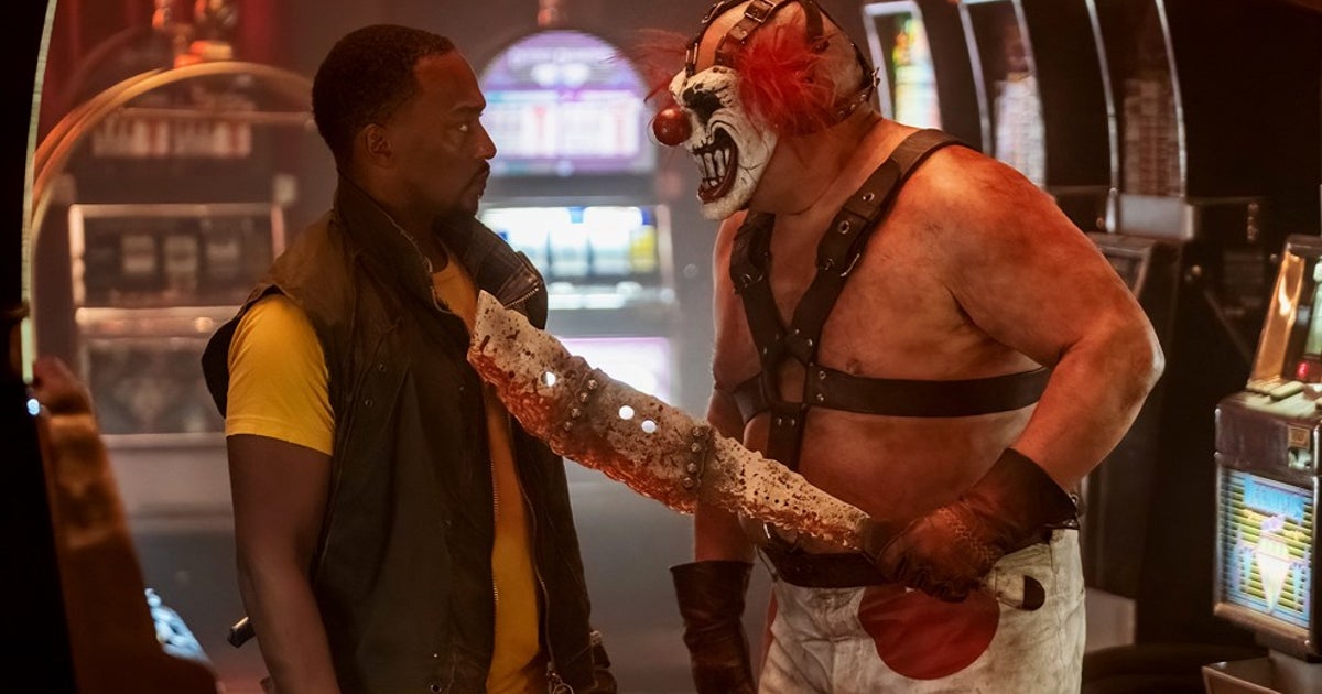 De trailer van Twisted Metal TV geeft ons een blik op Sweet Tooth en John Doe die tegenover elkaar staan en geklets uitwisselen De trailer van Twisted Metal TV geeft ons een blik op Sweet Tooth en John Doe die tegenover elkaar staan en geklets uitwisselen
