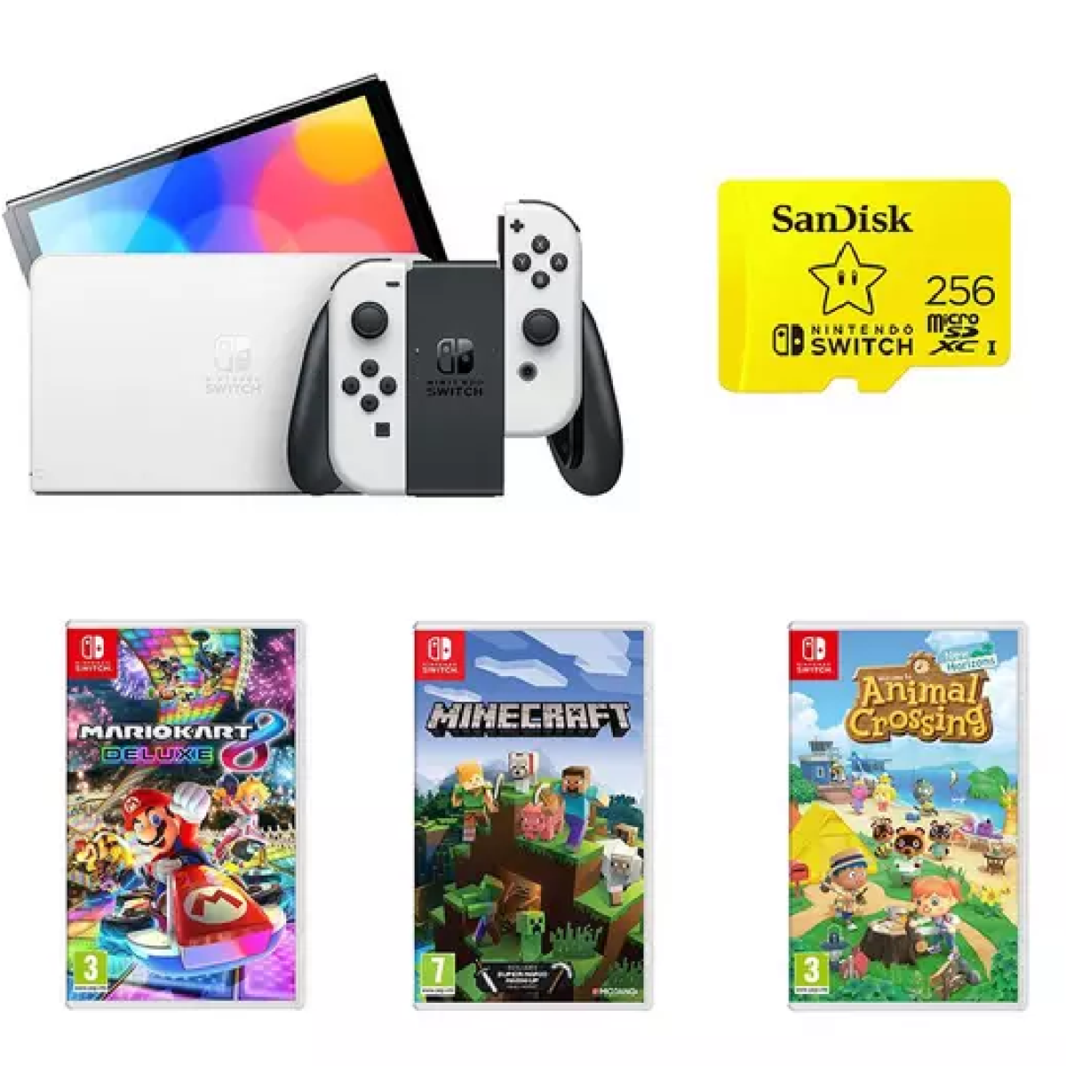 Net this Switch OLED bundle with three games and a 256GB SD Card for less  than £400 from Currys