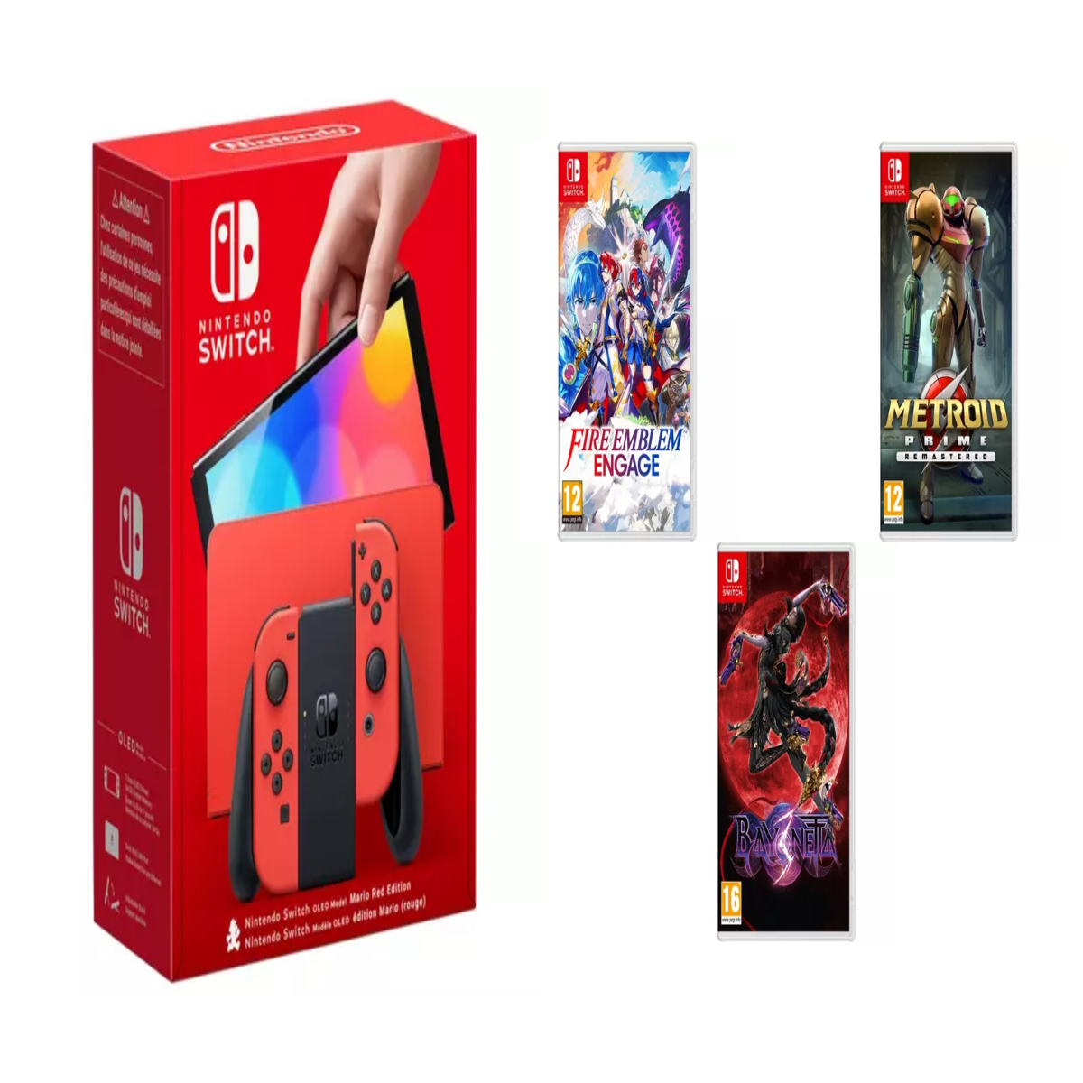 Nintendo Switch - OLED Model - Mario Red Edition Bundle