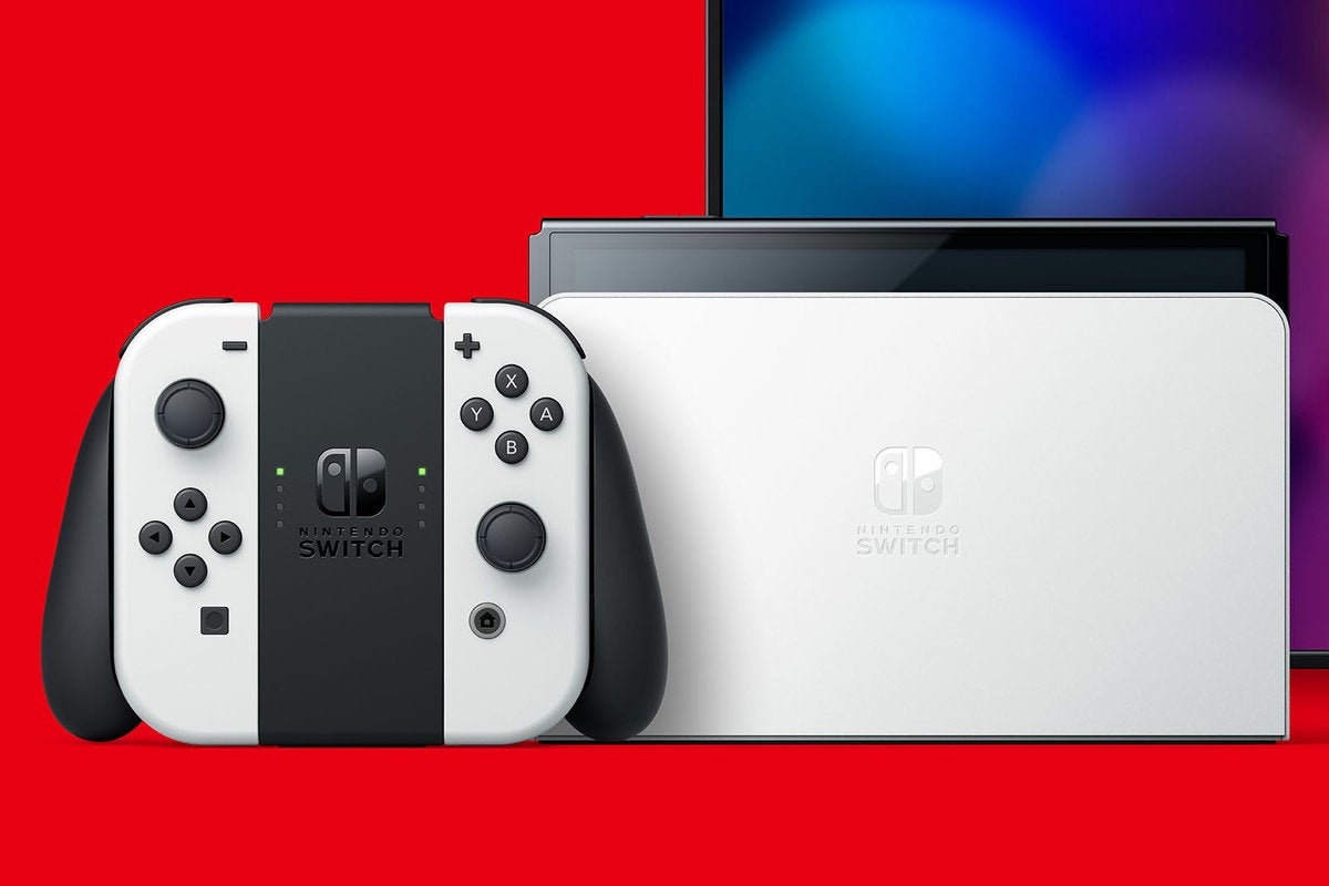 The Nintendo Switch OLED console is available for just £284