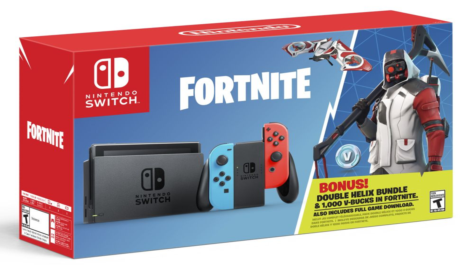 Fortnite Double Helix Switch bundle comes with V-bucks and a fun character  outfit