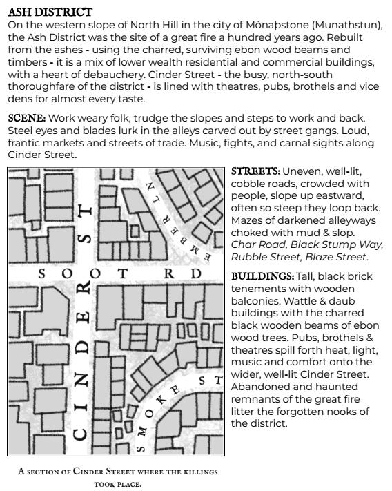 A page for Sworn by Ghostlight TRPG