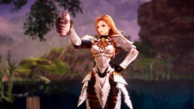 Tales Of Arise - A character wearing armor and holding up a small fish.
