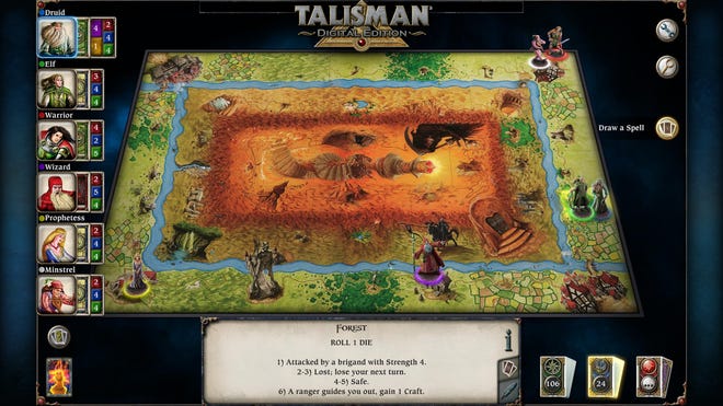 A screenshot of the video game Talisman: Digital Edition