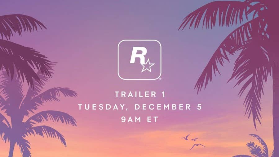 Rockstar reveal GTA 6 trailer release date and time in teaser image