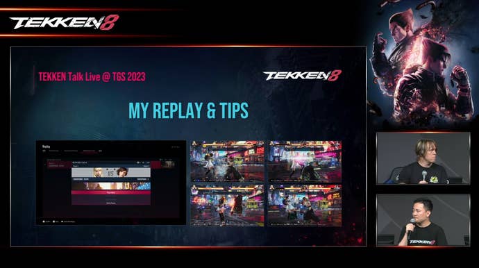 La modalità più noiosa di Tekken 8 è la più importante innovazione nella serie degli ultimi anni 2 Tekken 8 presentation, with a big focus on 'My Replay & Tips' featuring long-time producer, Michael Murray.