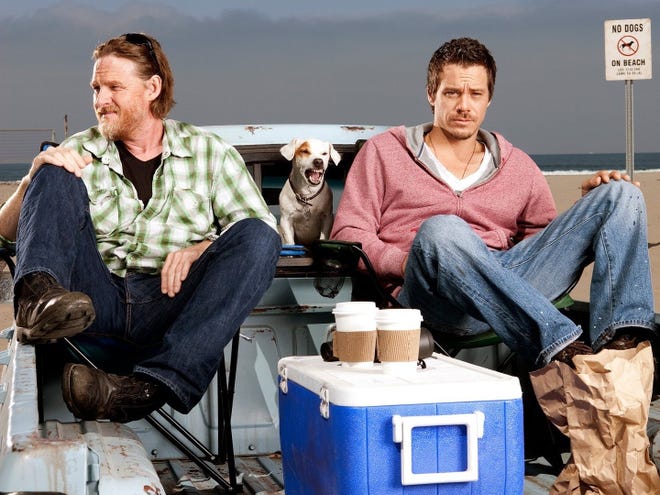 Promotional image featuring the leads from Terriers