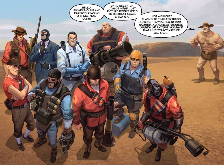 Team Fortress 2 Catch-Up Comic released as part of Free Comic Book