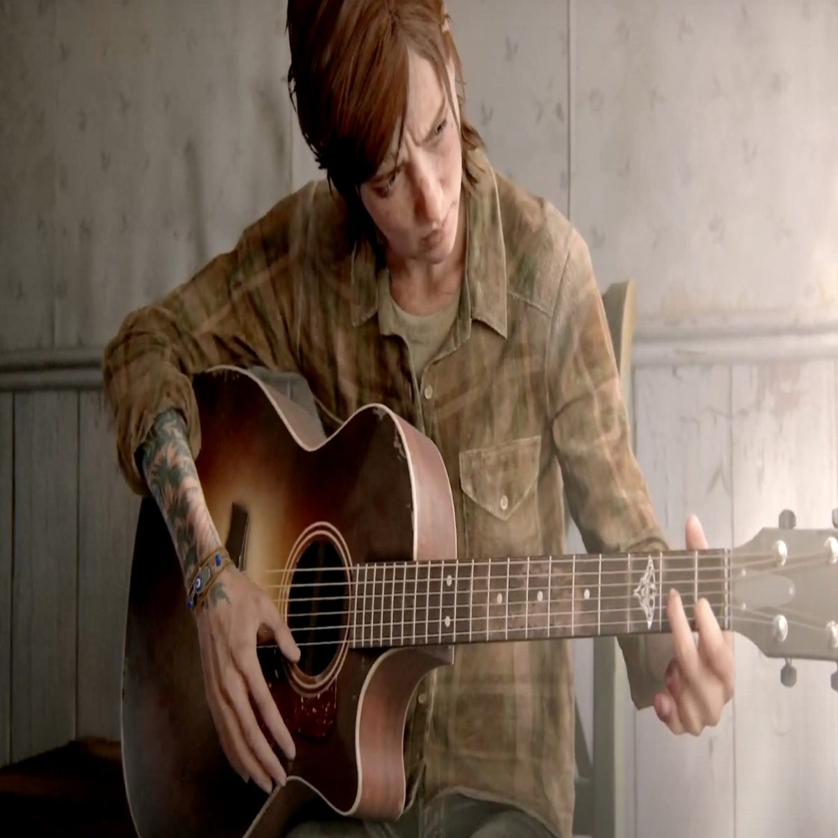 The last of us 2, ellie, guitar, instrument, torches, Games, HD