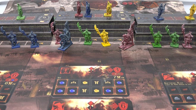 The Great Wall prototype board game gameplay layout