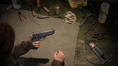 Ellie working on a pistol at a workbench in The Last of Us Part 2 Remastered on PS5