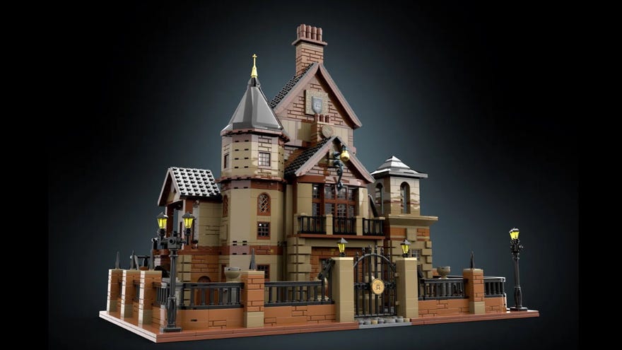 A photo of The Room 4's dollhouse in Lego