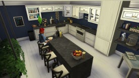 To practise for our The Sims 4 Tiny Living building competition, I built a giant kitchen