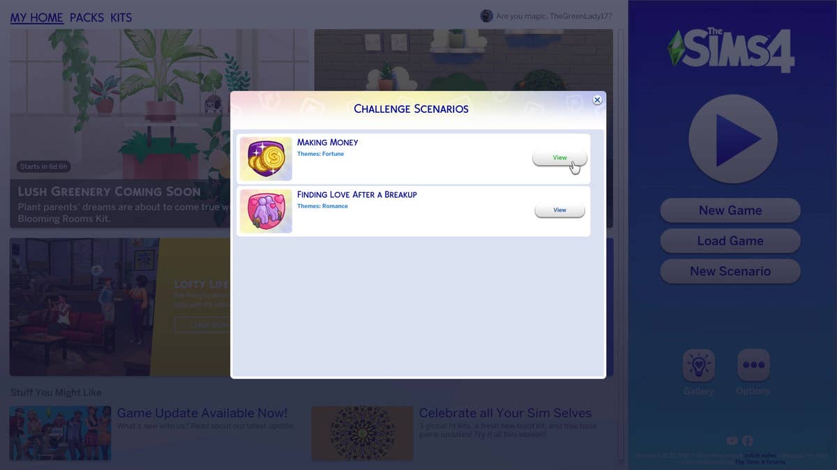 The Sims 4 Scenarios: New In Town