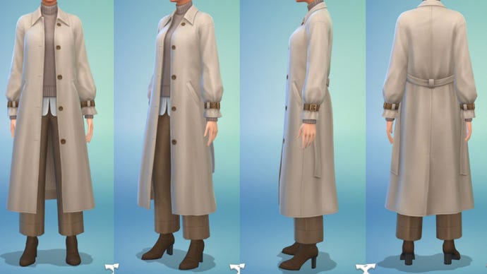 The Sims 4 clothing inspired by South Korean celebrity airport culture.