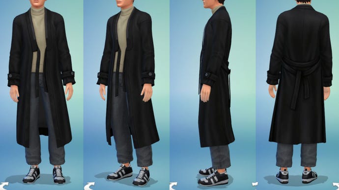 The Sims 4 clothing inspired by South Korean celebrity airport culture.