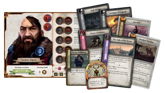 The Witcher: Adventure Game board game cards