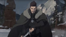 A still image of Vesemir from animated prequel The Witcher: Nightmare Of The Wolf.