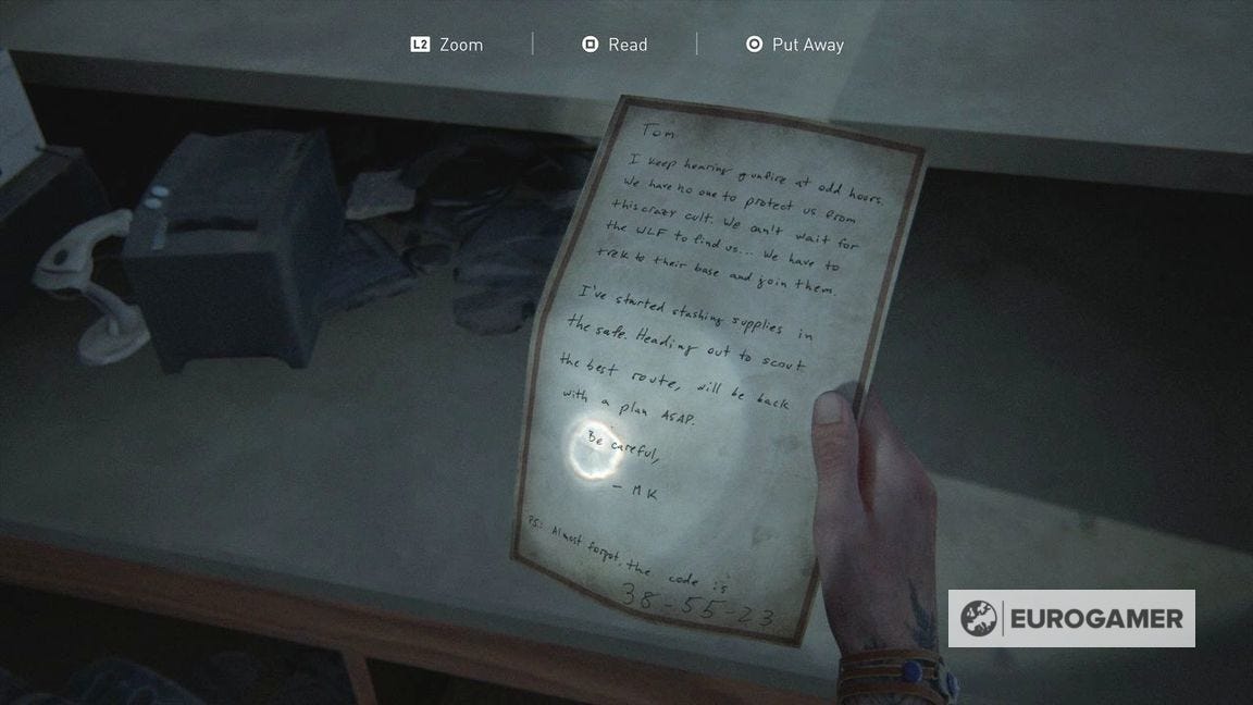 The Last of Us Part 2 Safe Code solutions and code locations list ...