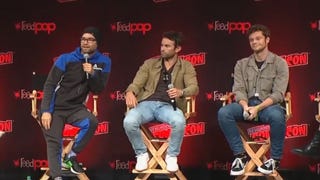 Watch along as The Boys cast discusses dolphins, whales, super suits, and more from their New York Comic Con 2021 panel