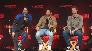 Watch along as The Boys cast discusses dolphins, whales, super suits, and more from their New York Comic Con 2021 panel