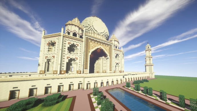 צילום מסך של בניית Minecraft Taj Mahal