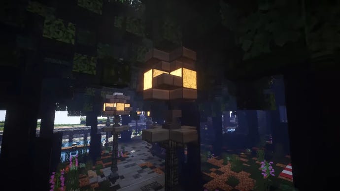 צילום מסך של בניית שמורת הטבע של Minecraft