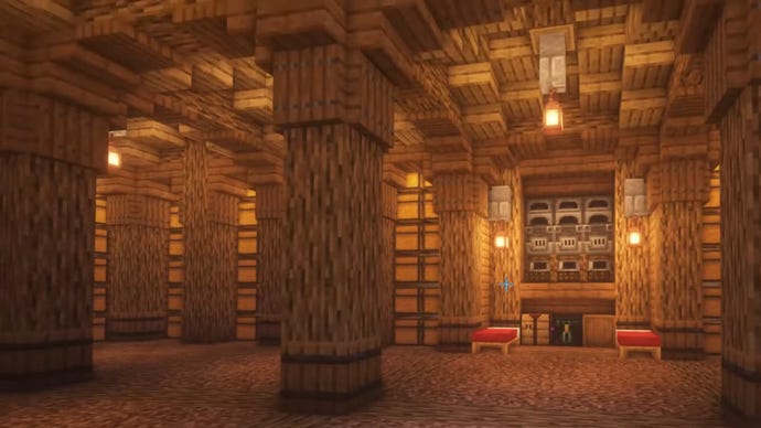 צילום מסך של חדר אחסון Minecraft