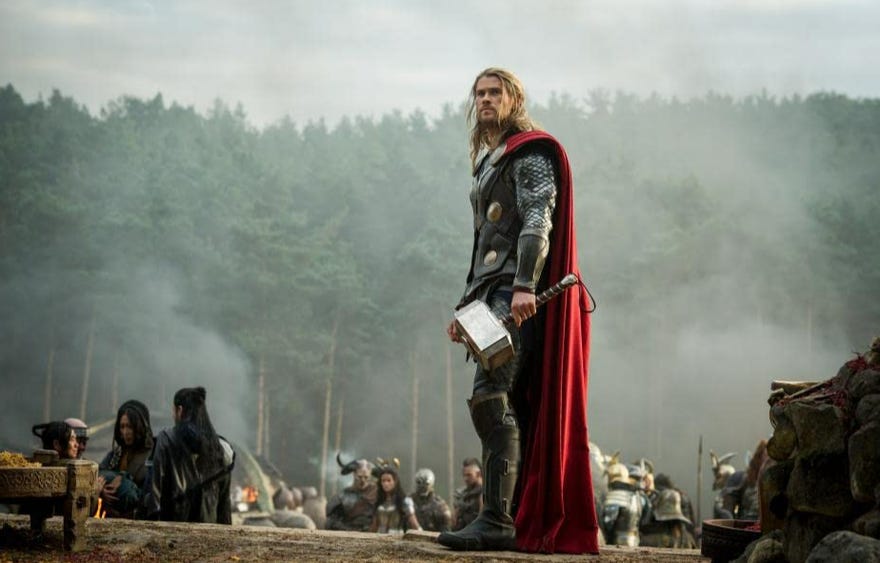 Chris Hemsworth as Thor in Thor The Dark World