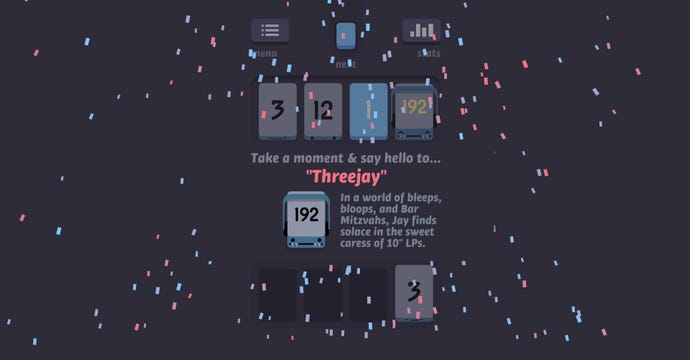 Introducing bat-number Threejay successful Threes!'s nighttime mode