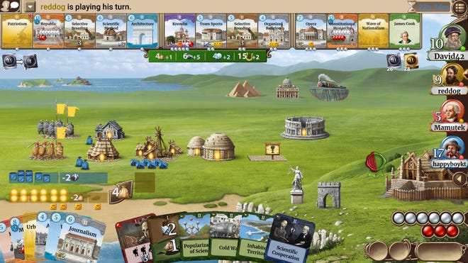 Through the Ages digital board game screenshot (actual)