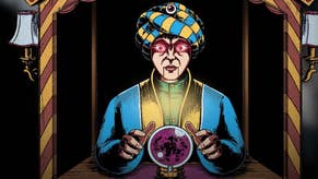 The face of the Fabulous Fear Machine, a circus animatronic fortune-teller that offers the power to control the world.